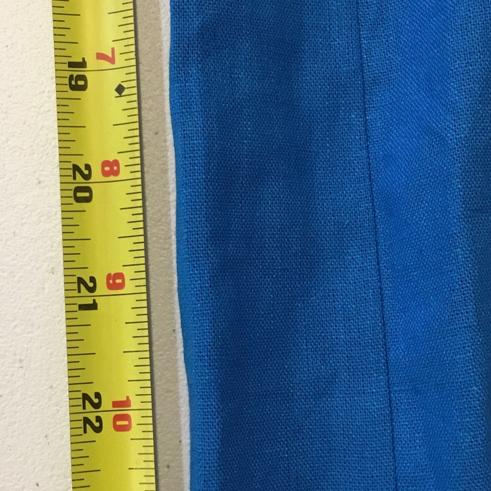 Simply Vera Vera Wang Bright Royal Blue High-Rise Linen Pull-On Pants - Picture 11 of 16